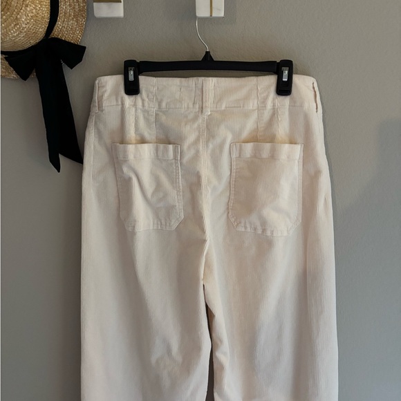Anthropologie Maeve Cream Corduroy Colette Pants 33 - Picture 5 of 10